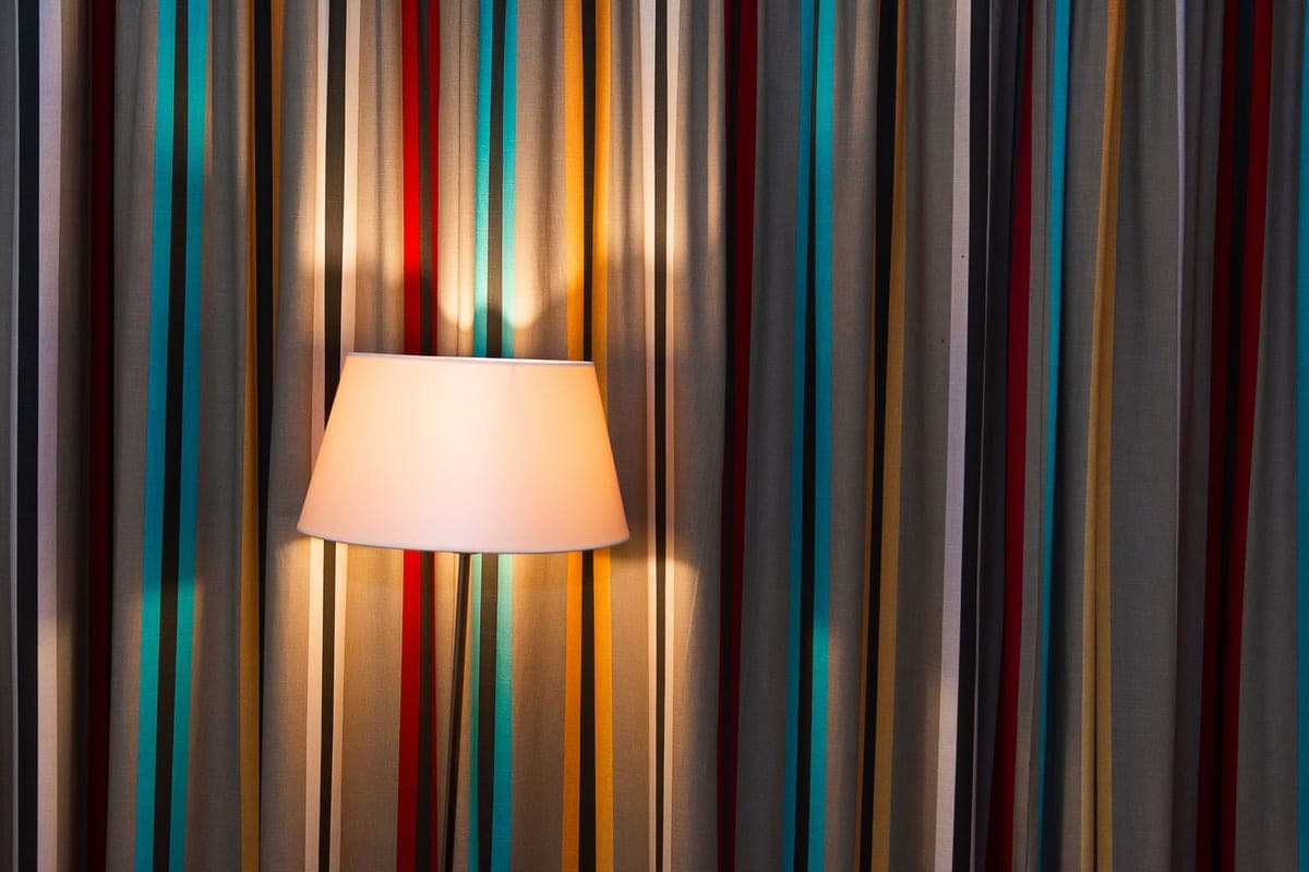 A room showing warm light on one side and cool light on the other